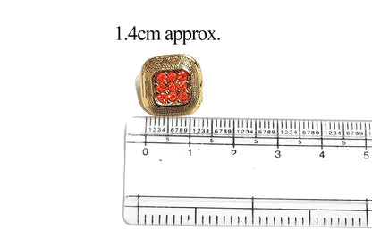 Orange-Golden Square Shape Metal Buttons