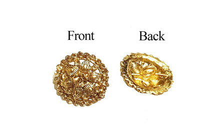 Mohan Shoppe Golden Stonework Metal Buttons