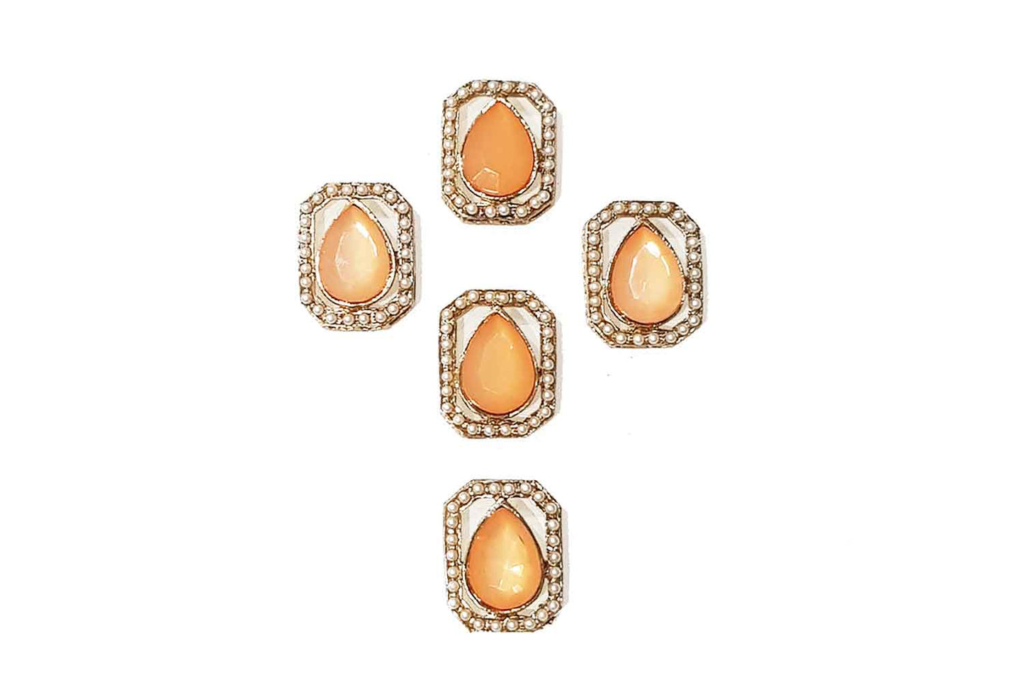 Rectangle shape Designer Buttons (5 Pieces)