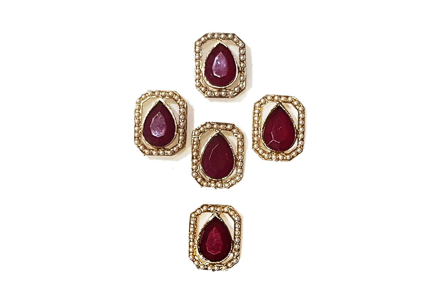 Rectangle shape Designer Buttons (5 Pieces)
