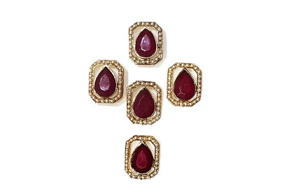 Rectangle shape Designer Buttons (5 Pieces)