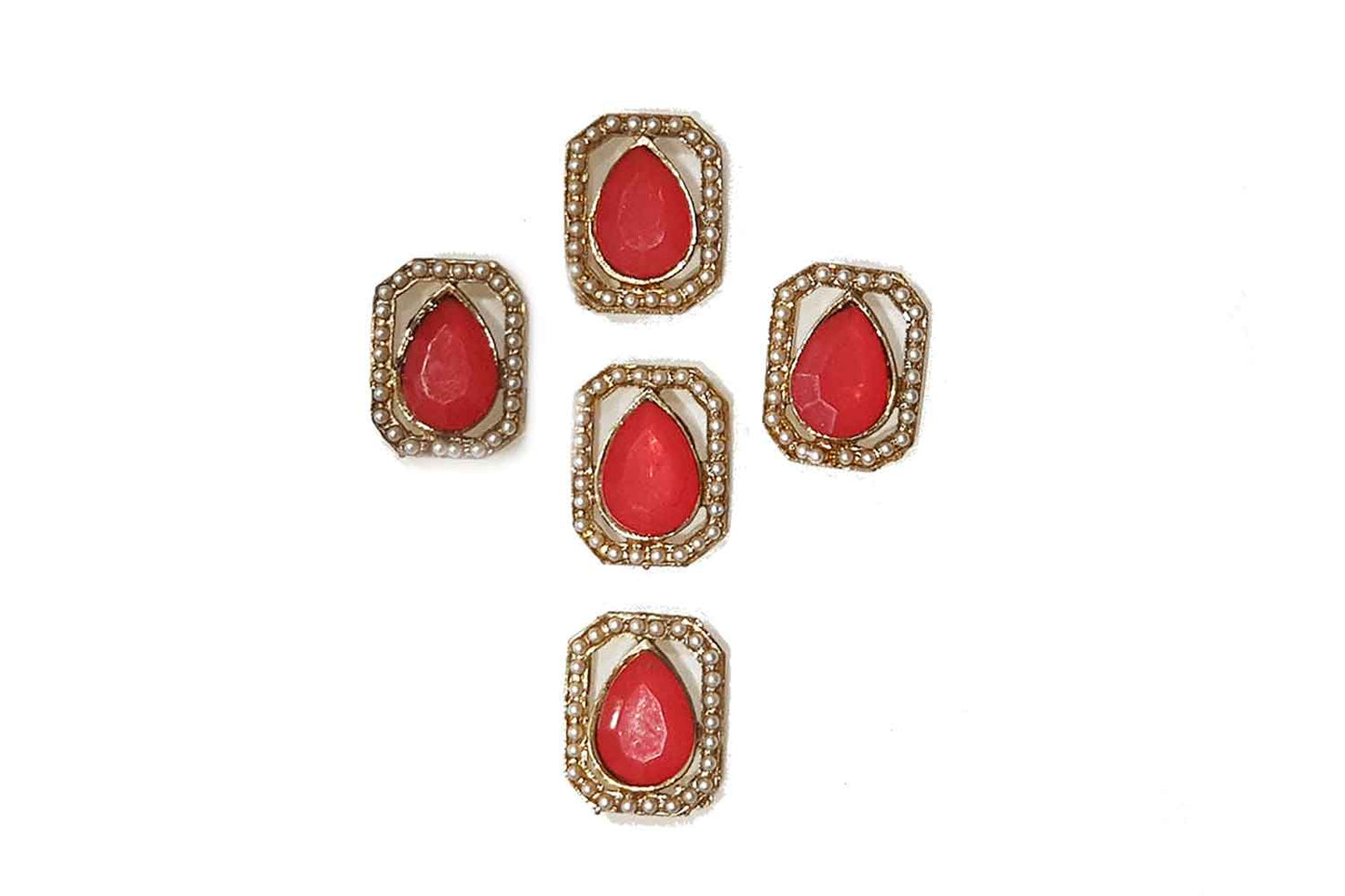 Rectangle shape Designer Buttons (5 Pieces)