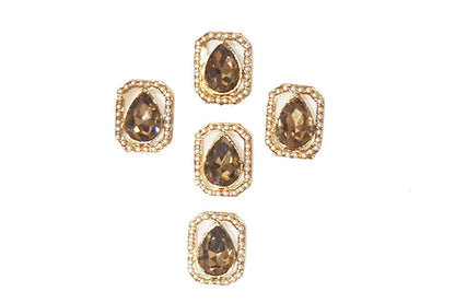 Rectangle shape Designer Buttons (5 Pieces)
