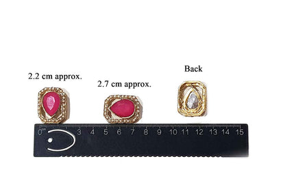Rectangle shape Designer Buttons (5 Pieces)