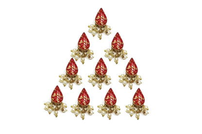 Drop Shape Printed Metal Buttons