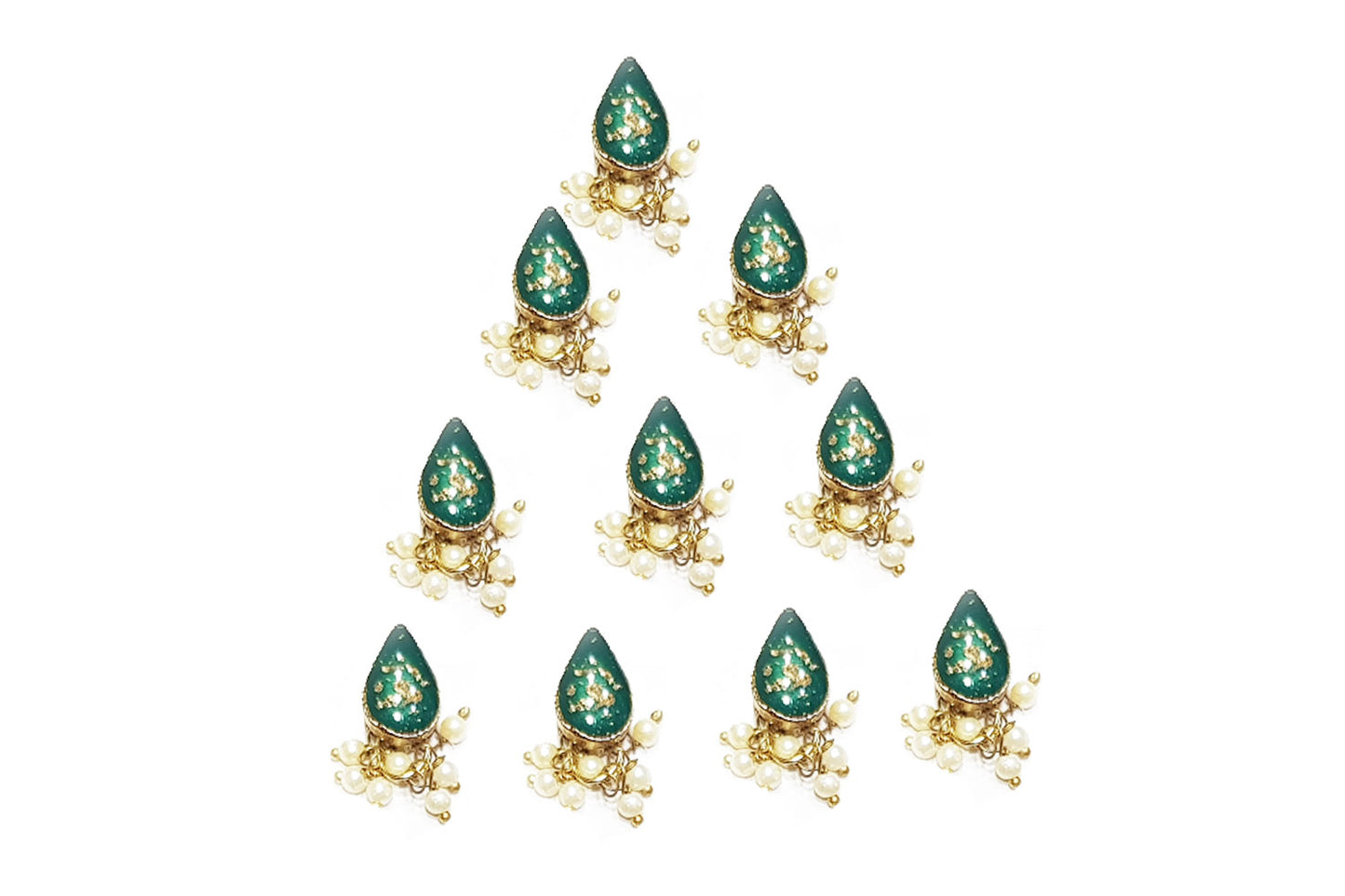 Drop Shape Printed Metal Buttons