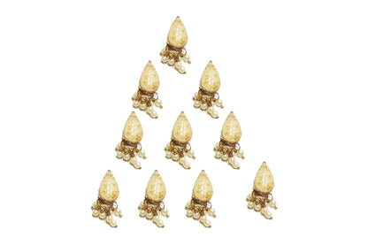 Drop Shape Printed Metal Buttons