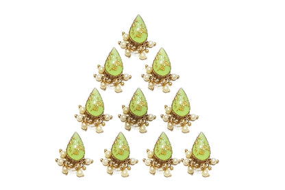 Drop Shape Printed Metal Buttons