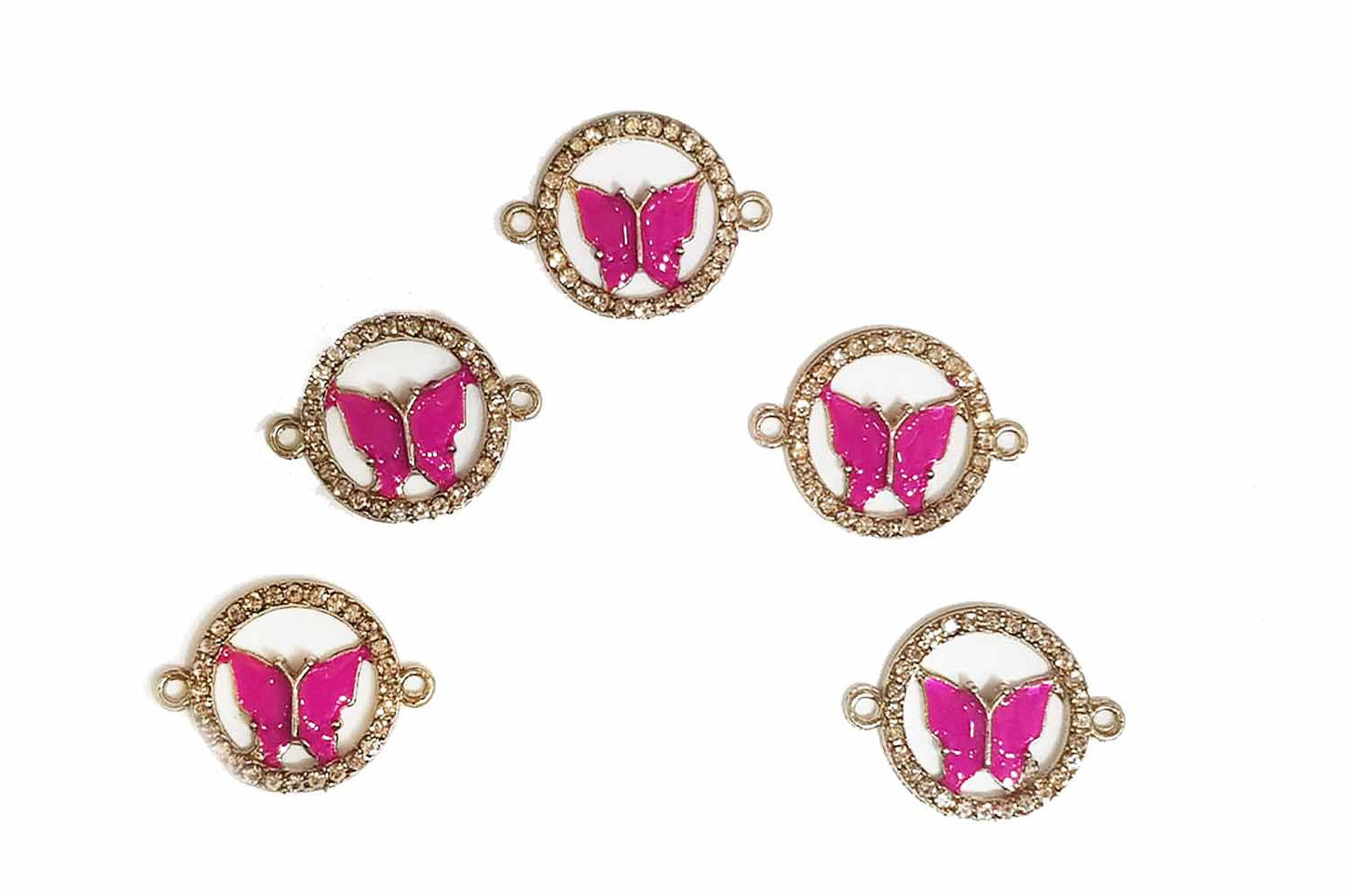 Round Shape Rhinestone Work Fancy Button/Charms