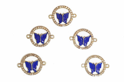 Round Shape Rhinestone Work Fancy Button/Charms