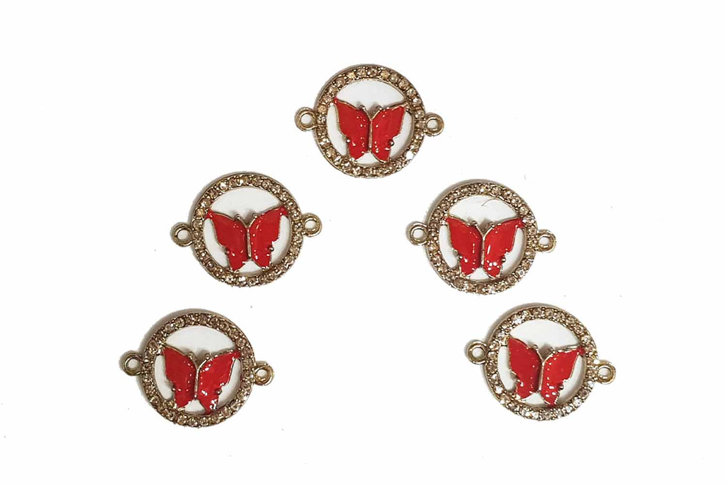 Round Shape Rhinestone Work Fancy Button/Charms
