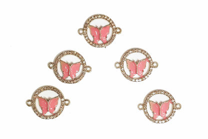 Round Shape Rhinestone Work Fancy Button/Charms