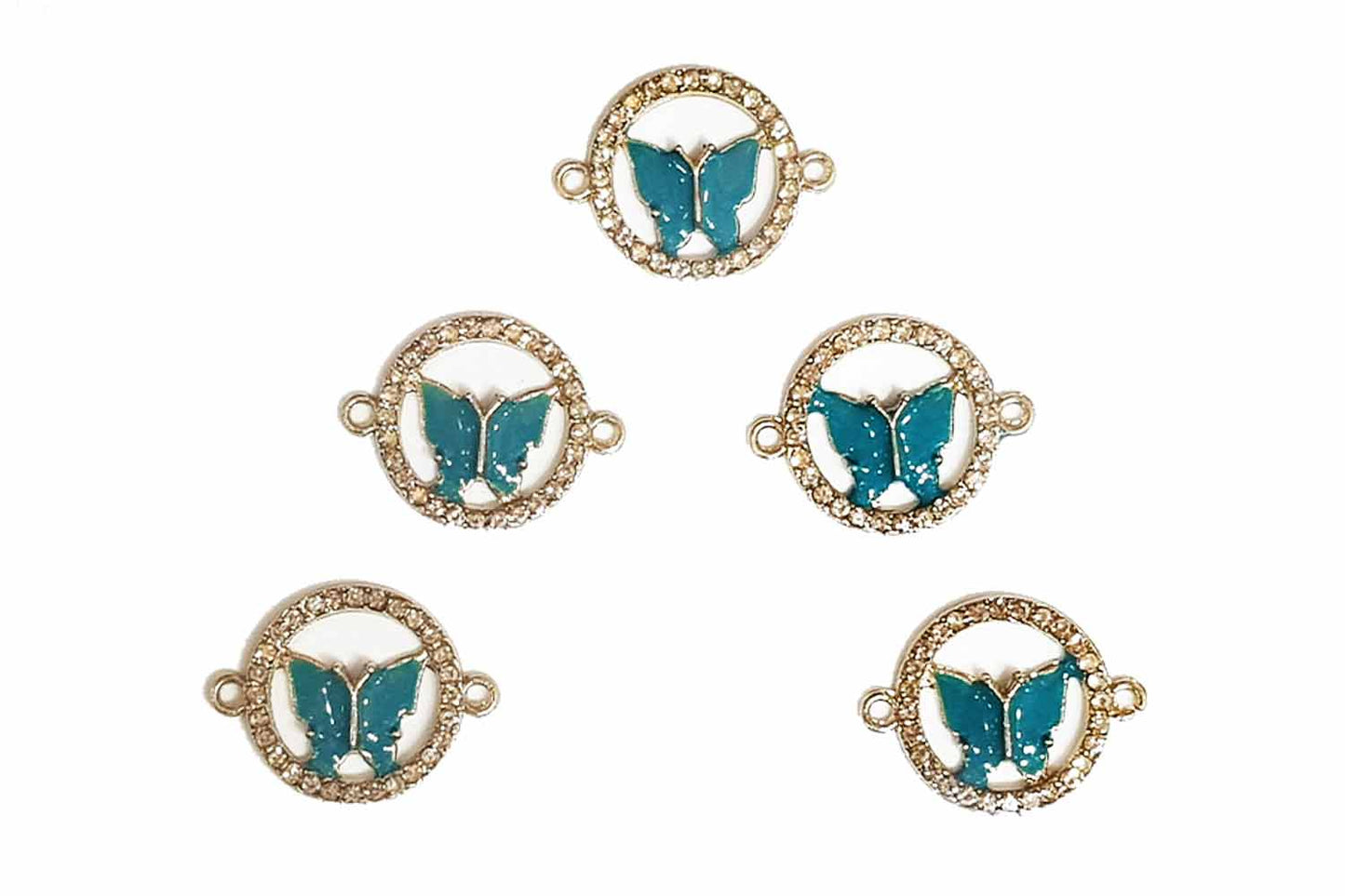 Round Shape Rhinestone Work Fancy Button/Charms