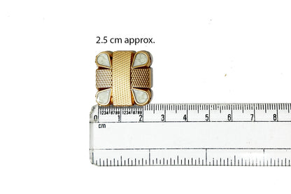 Metal Square Shape Designer Buttons 5 pcs