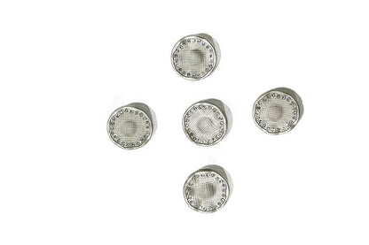 Round Stonework Metal Buttons (5 Pcs)