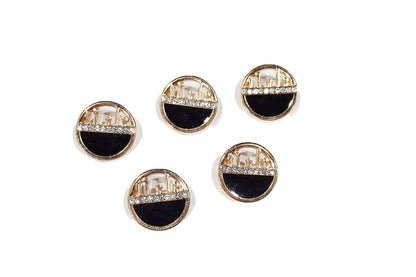 Metal Round Buttons for Pendant Jewelry Making Craft Item Ladies Suits Dresses