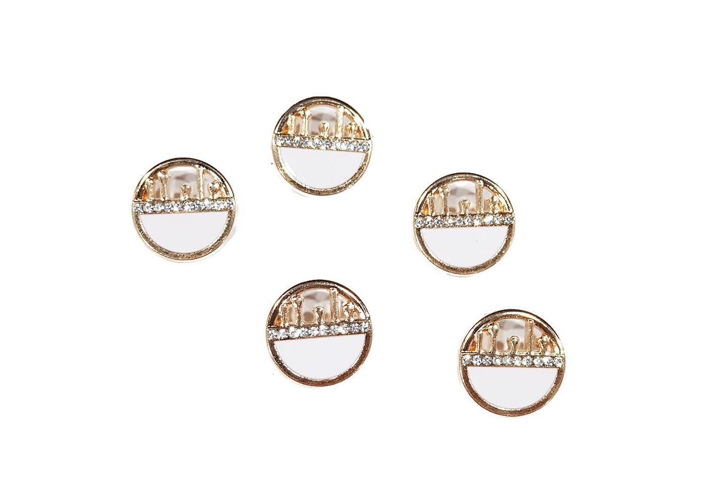 Metal Round Buttons for Pendant Jewelry Making Craft Item Ladies Suits Dresses