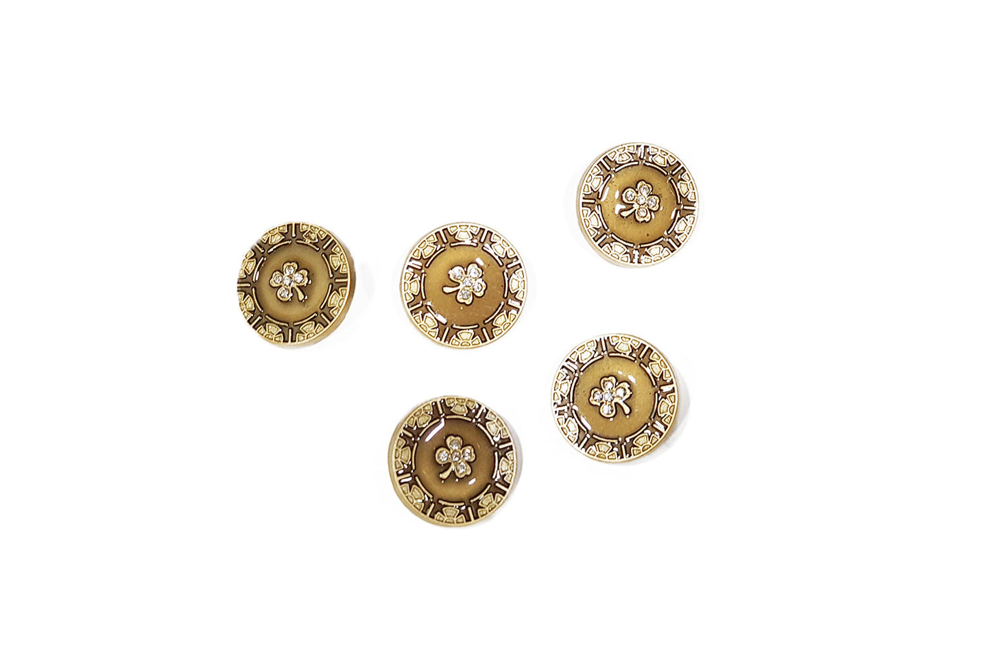 Metal Round Shape Buttons (5 Pcs)