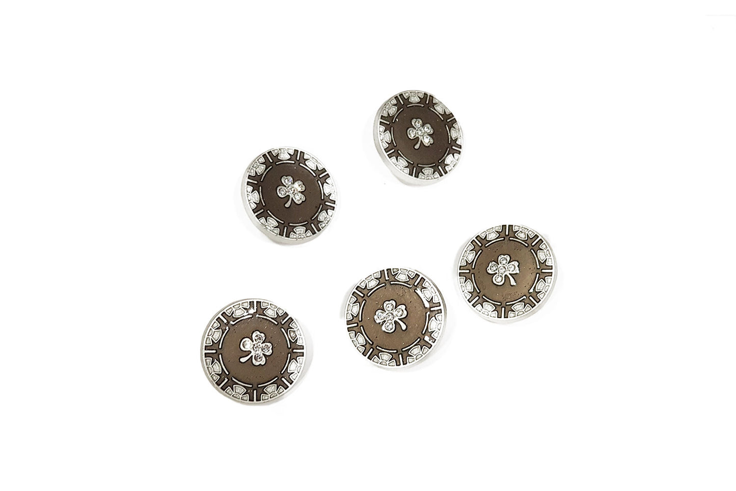 Metal Round Shape Buttons (5 Pcs)