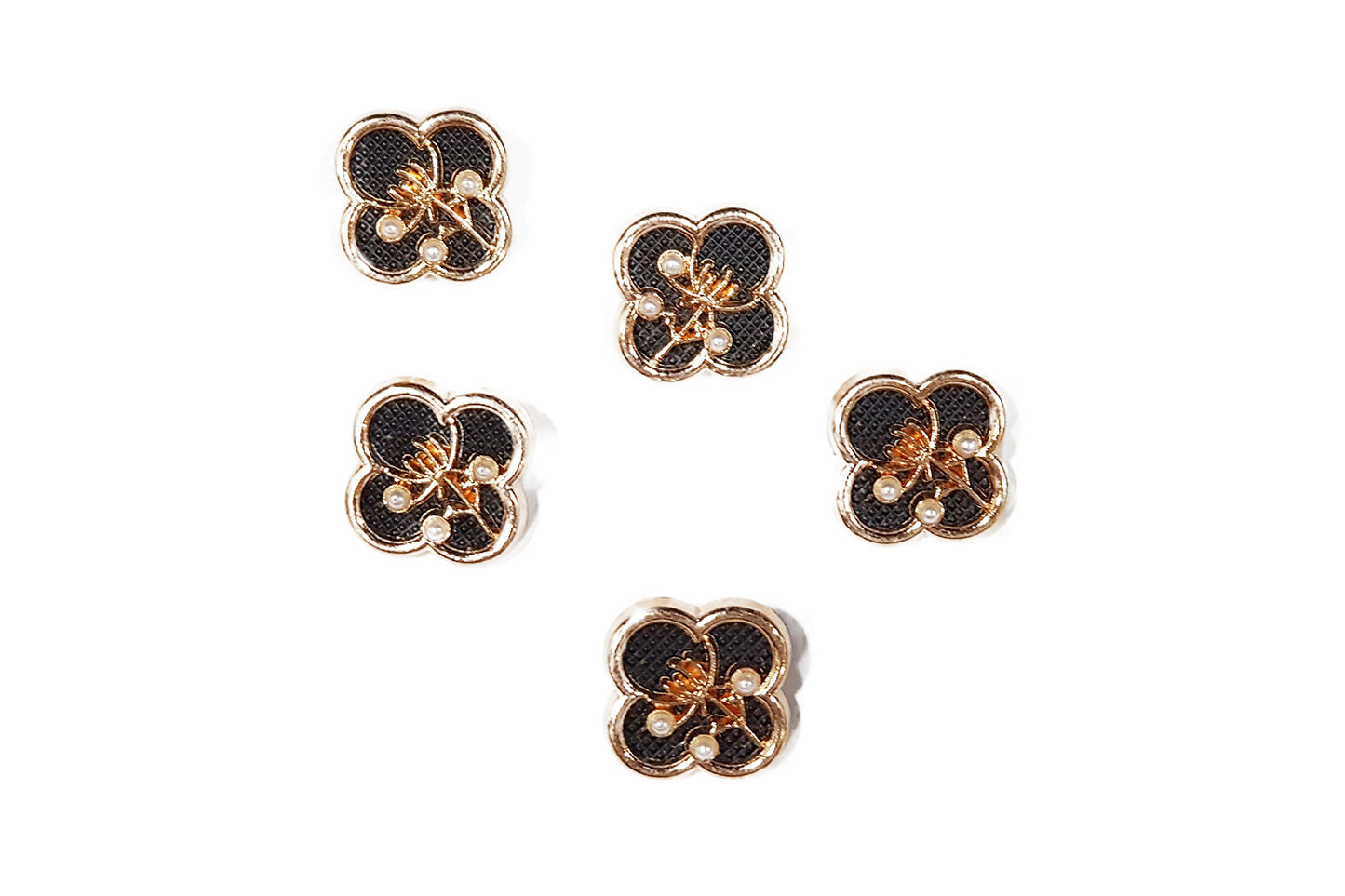 Flower Shape Metal Buttons for Jewelry Making & Craft