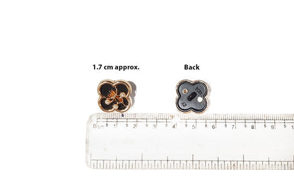 Flower Shape Metal Buttons for Jewelry Making & Craft