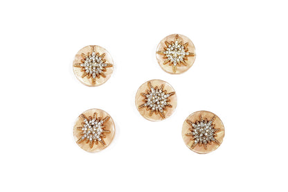 Luxury Stone Sunburst Designer Buttons