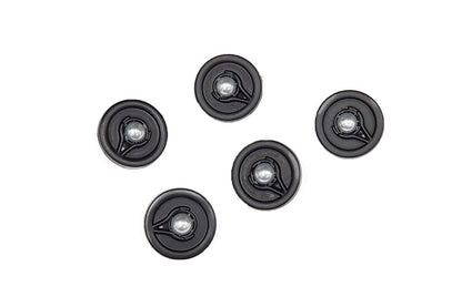 Premium Pearl Round Metal Buttons (5 PCS)