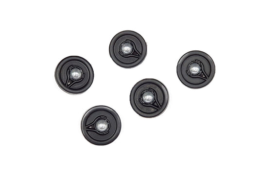 Premium Pearl Round Metal Buttons (5 PCS)