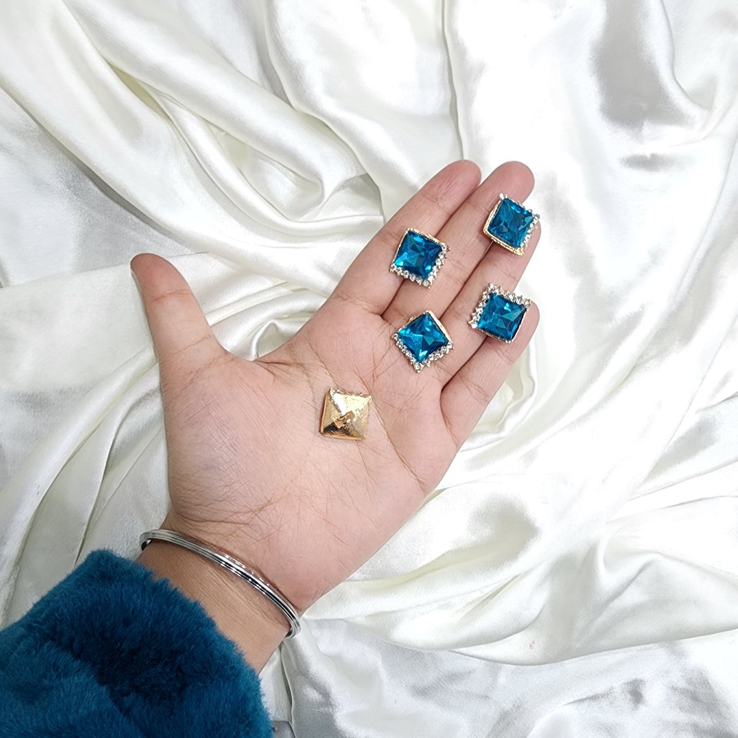 Designer Stonework rhombus shaped Buttons