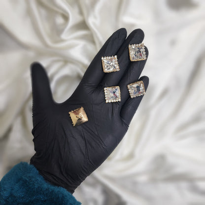 Designer Stonework rhombus shaped Buttons