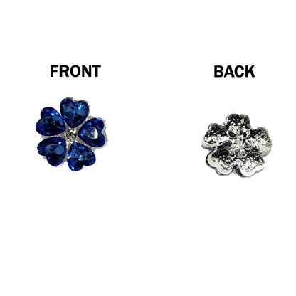 Pack of 3 Pieces Floral Design Crystal Stone Buttons Design 2