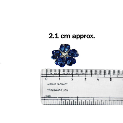 Pack of 3 Pieces Floral Design Crystal Stone Buttons Design 2