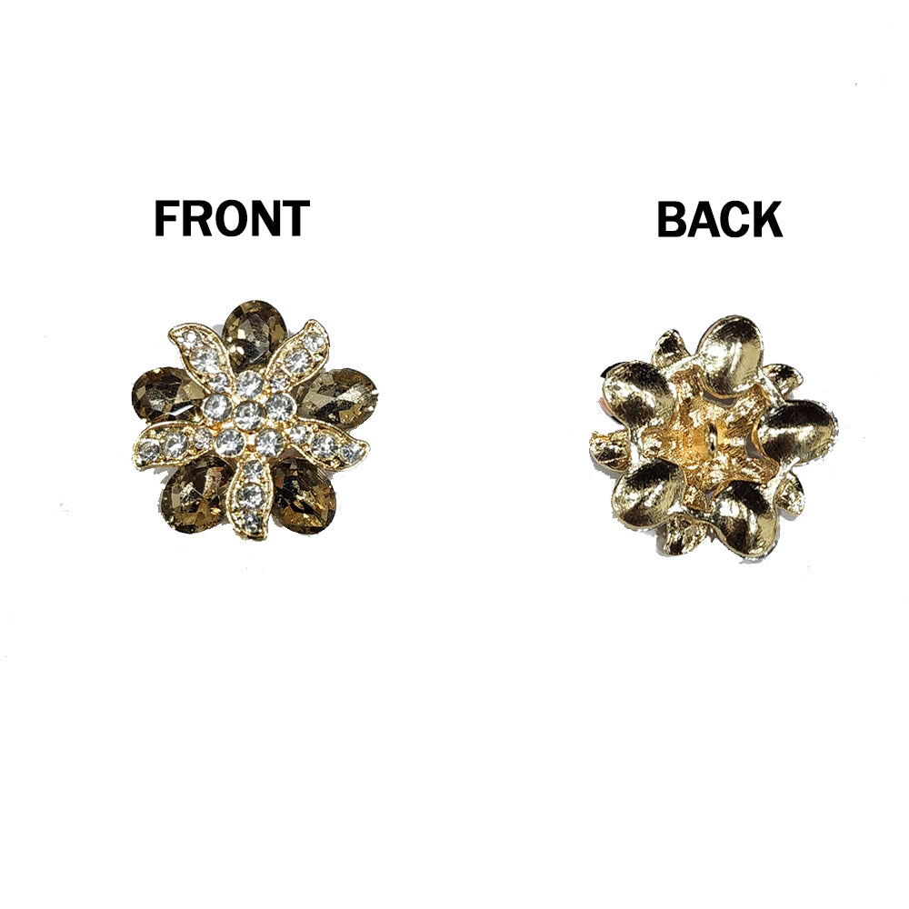 Pack of 3 Pieces Crystal Stone Buttons Design 3