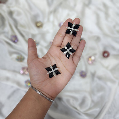 Pack of 3 Pieces Crystal Stone Buttons Design 4