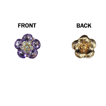 Pack of 3 Pieces Crystal Stone Buttons Design 5