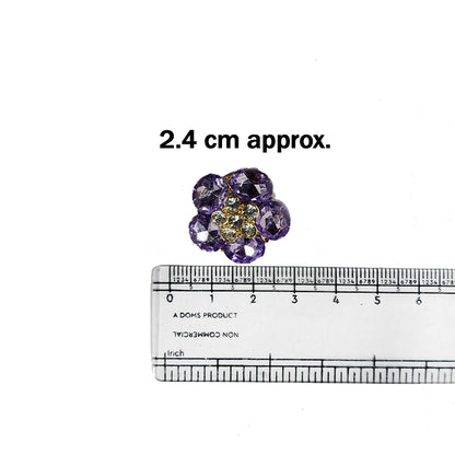 Pack of 3 Pieces Crystal Stone Buttons Design 5