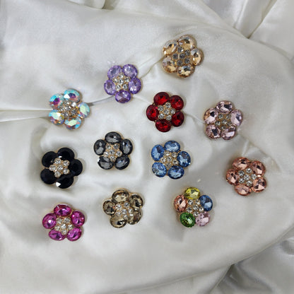 Pack of 3 Pieces Crystal Stone Buttons Design 5