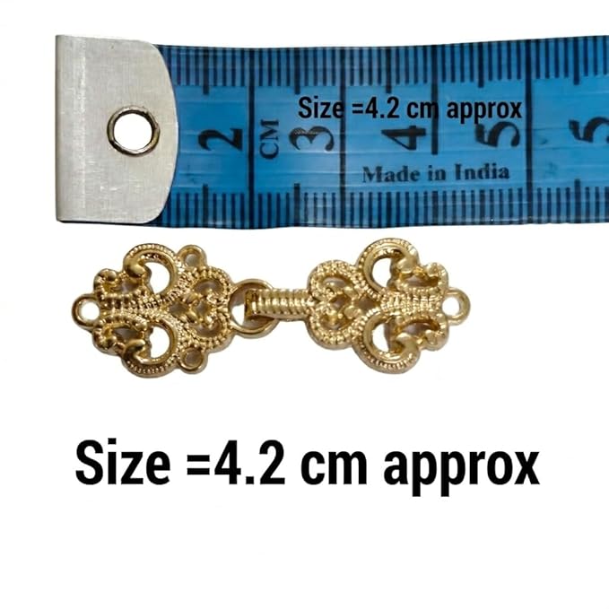 Metal Frog Closure Buttons, Gold Decorative Toggle Hook Fasteners, Chinese Knot Style Two-Part Sewing Buttons