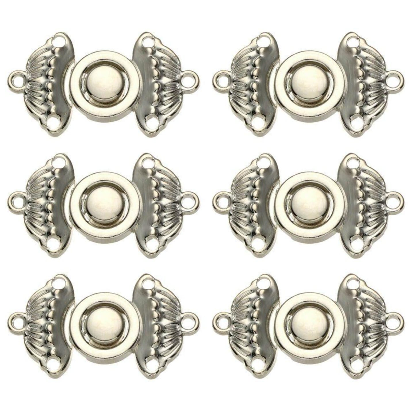 Silver Metal Buttons Cheongsam Buckle Connection Buckle Cape Cloak Clasp