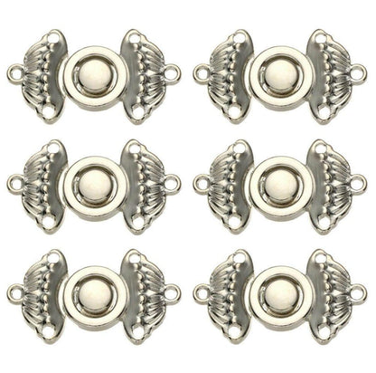 Silver Metal Buttons Cheongsam Buckle Connection Buckle Cape Cloak Clasp