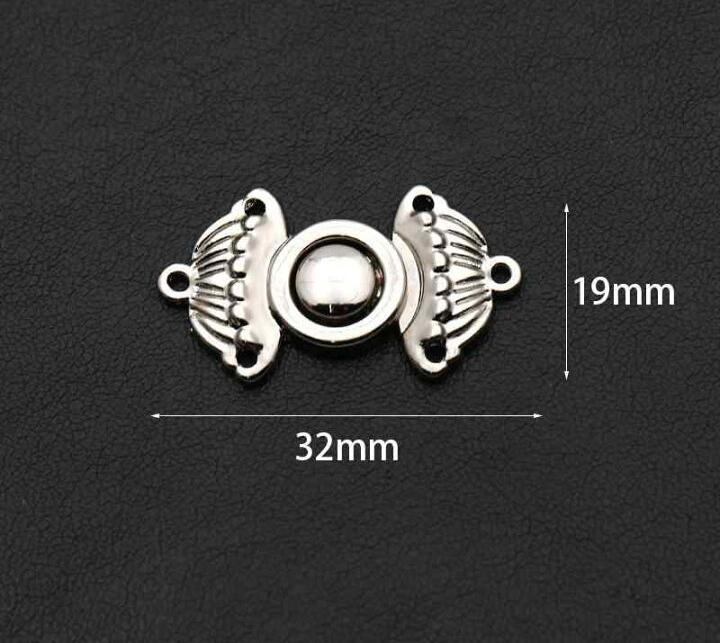 Silver Metal Buttons Cheongsam Buckle Connection Buckle Cape Cloak Clasp