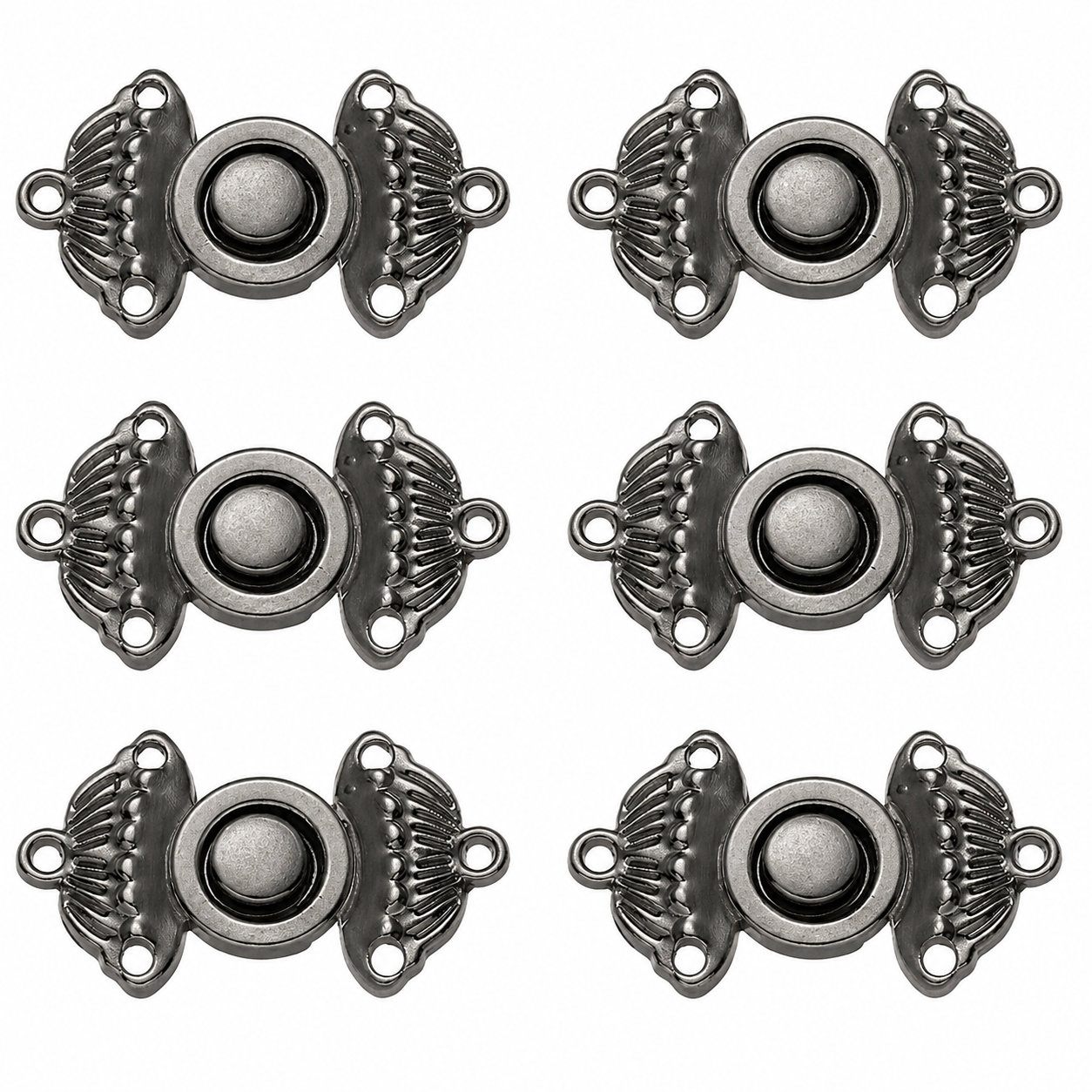 Metallic Grey Metal Buttons Cheongsam Buckle Connection Buckle Cape Cloak Clasp