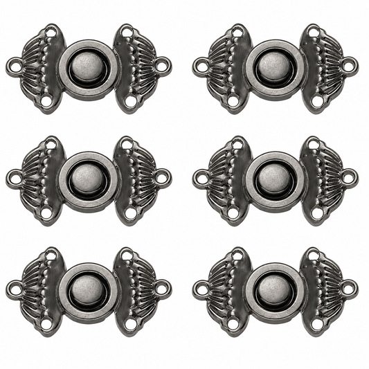 Metallic Grey Metal Buttons Cheongsam Buckle Connection Buckle Cape Cloak Clasp