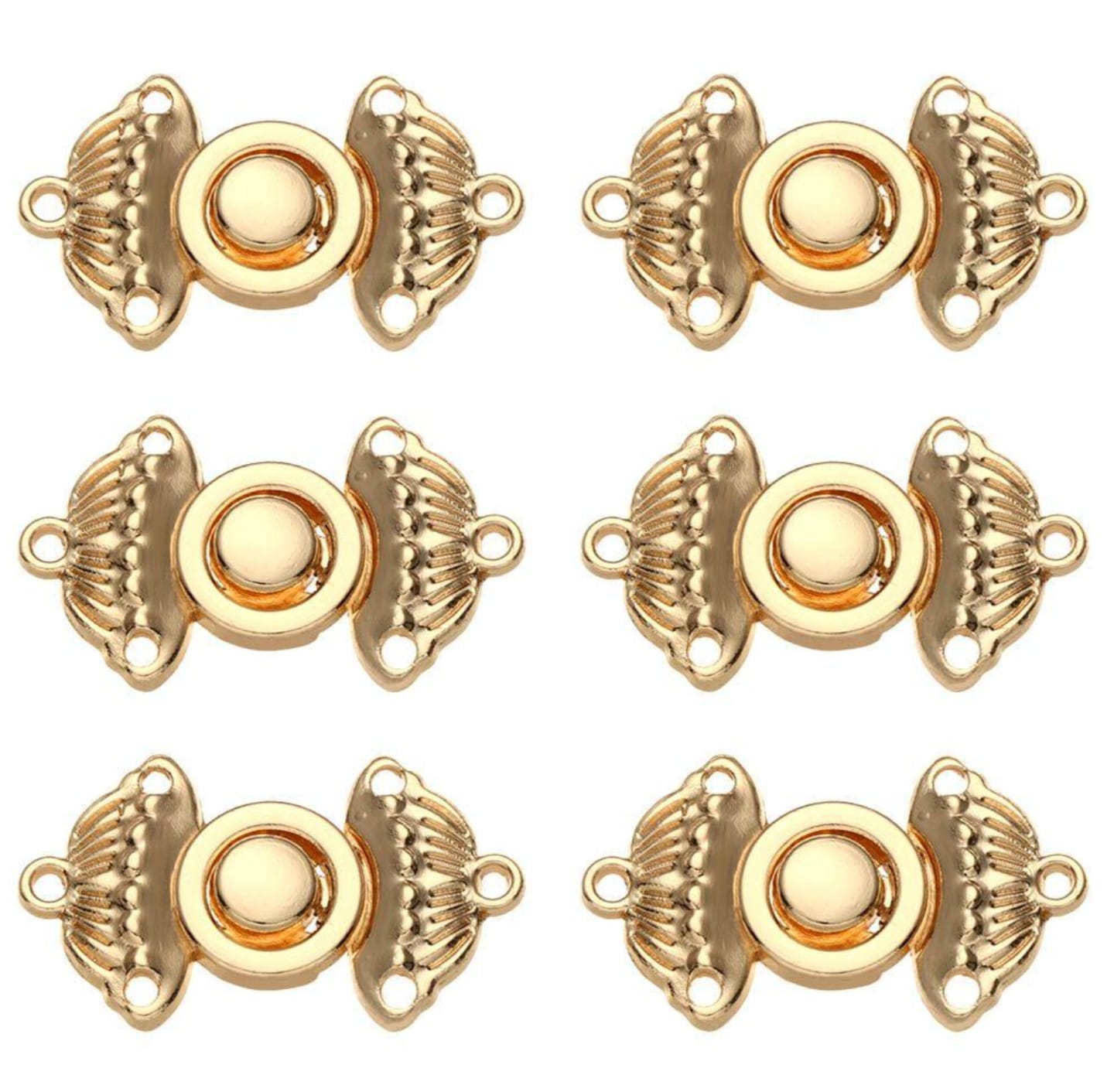 Golden Metal Buttons Cheongsam Buckle Connection Buckle Cape Cloak Clasp