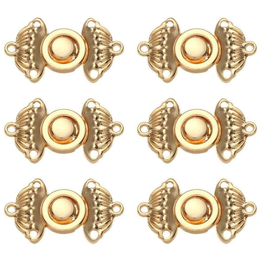 Golden Metal Buttons Cheongsam Buckle Connection Buckle Cape Cloak Clasp