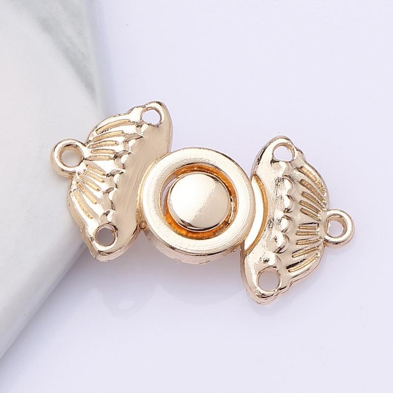 Golden Metal Buttons Cheongsam Buckle Connection Buckle Cape Cloak Clasp