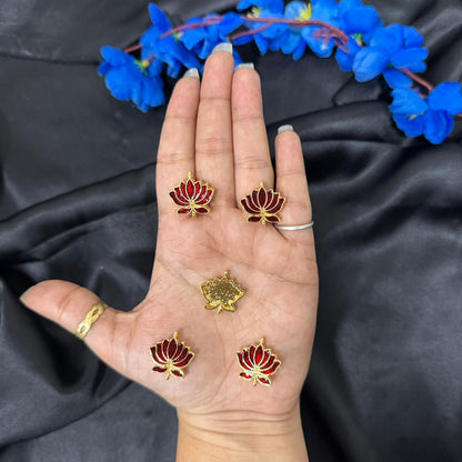 Lotus Shape Decorative Dress Button Set (5 Pieces)