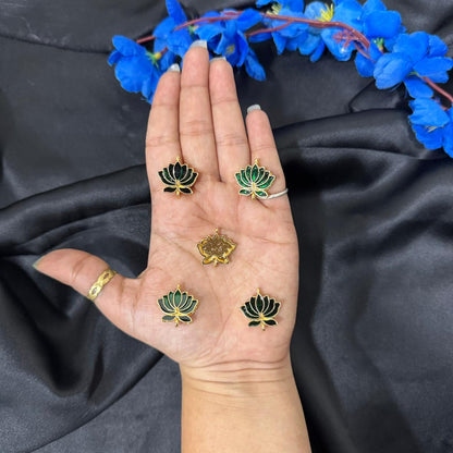 Lotus Shape Decorative Dress Button Set (5 Pieces)