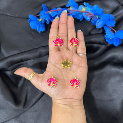Lotus Shape Decorative Dress Button Set (5 Pieces)
