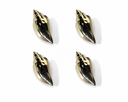 Golden Shell Shaped Buttons Style Metal Shank Sewing Accessories